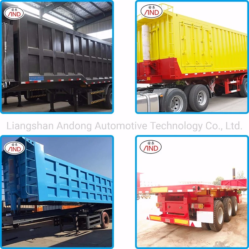 Wholesale Triaxial Truck Dump Trailer Rear Dump Semi Trailer